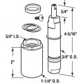 Prime-line Mp58045 Replacement Shower Cartridge Compatible With Mixet 4-1 2 In Length Brass Single Pack
