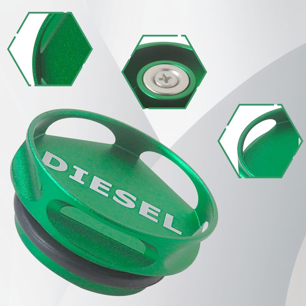 Magnetic Aluminum Diesel Fuel Tank Gas Cap For Gm 3 0l Duramax And Ram 1500 2500 3500 Trucks 2013 2014 2015 2016 2017 2018