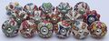 15 Mixed Muticolor Dotted Ceramic Door Knobs Handpainted Kitchen Cabinet Pumpkin 