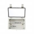 Uxcell Abs Dustproof Waterproof Ip65 Junction Box Hinged Shell Universal Electrical Project Enclosure Gray W Pc Clear Cover 5