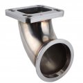 3 0in Va Band To T3 Stainless Steel Turbo Flange 90a Bend Adapter Cnc Maching For 304 Turbocharger 