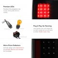 Black Smoke Led Tail Brake Light Housing Lamp Assembly For 2009-2014 Ford F150 Pickup Truck Driver And Passenger Side
