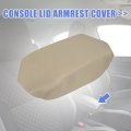 Car Center Console Lid Armrest Seat Box Cover Protector Replacement Microfiber Leather For Toyota Highlander 2008-2013 Beige