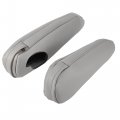 X Autohaux 1 Pair Car Front Seat Armrest Cover Replacement Microfiber Leather Gray For Toyota Sienna 2011-2017