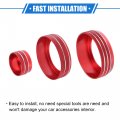 Vekauto 4 Pcs Car Interior Air Conditioner Ac Audio Switch Knob Ring Cover Trim Compatible For Jaguar F-type 2013-2022 Nonslip