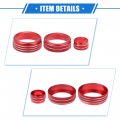Vekauto 4 Pcs Car Interior Air Conditioner Ac Audio Switch Knob Ring Cover Trim Compatible For Jaguar F-type 2013-2022 Nonslip