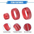 Vekauto 4 Pcs Car Interior Air Conditioner Ac Audio Switch Knob Ring Cover Trim Compatible For Jaguar F-type 2013-2022 Nonslip