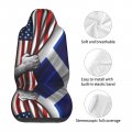 Uas American Flag And Scotland Scottish Front Car Seat Cover For Men Women 2 Pcs Automotives Vehicle Cover Cars Suv Pick-up