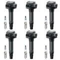 Mas Set Of 6 Ignition Coil Pack 6pcs Motorcraft Platinum Spark Plug Sp589 For Lincoln Mks Mkt Mkx Mkzd Edge Flex Fusion Taurus 