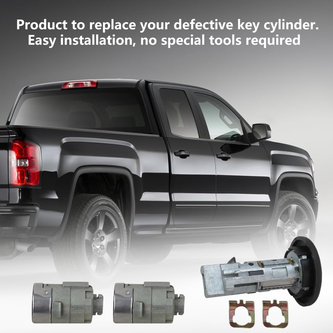 Ignition Switch Lock Cylinder Kit Fit For Chevy Silverado Suburban Tahoe 2003 2004 2005 2006 Replaces Part 707835 706592 598007