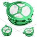 Lirun Cnc Aluminum Oil Filter Cap Cover Motorcycle For Kawasaki Kx450f 2006-2015 Klx450r 2008-2015 Green