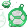 Lirun Cnc Aluminum Oil Filter Cap Cover Motorcycle For Kawasaki Kx450f 2006-2015 Klx450r 2008-2015 Green