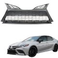Front Lower Grille Gray Replacement For Camry Se Xse 2021 2022 Without Radar Hole Polished Plastic Bumper Hood 