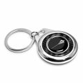 Ipick Image For Chevrolet Corvette C8 Stingray Real Black Carbon Fiber Chrome Roundel Metal Case Key Chain Keychain Official