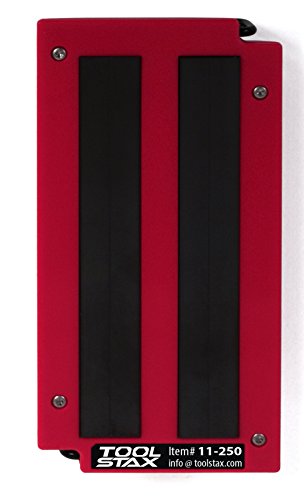 Red Metal Wrench Organizer For 11 Wrenches Tabletop Single Shelf Powder Coated Adjustable Style