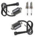 2 Pack Of Ignition Coil And Spark Plug Replacement For Yamaha Virago 535 Xv535 1987-1989 1990-2000 