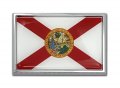 Florida Fl Flag Chrome Metal Car Emblem