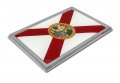 Florida Fl Flag Chrome Metal Car Emblem