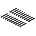 50pcs M6 3x40mm Hex Socket Countersunk Head Self Tapping Connecting Screws Carbon Steel Furniture Confirmat Screw Black