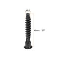 50pcs M6 3x40mm Hex Socket Countersunk Head Self Tapping Connecting Screws Carbon Steel Furniture Confirmat Screw Black