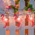 Pink Flamingo String Lights 8 5ft Outdoor Tropical Decorative Fairy 10 Mini Bulbs Plug In Ul Listed For Bedroom Party Wedding 