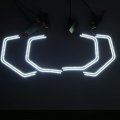 X Autohaux 4pcs 132mm And 138mm White Light Led Headlight Angel Eyes Retrofit Kit With Relay Wiring Ccfl Rings For Bmw M3 M4