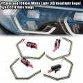 X Autohaux 4pcs 132mm And 138mm White Light Led Headlight Angel Eyes Retrofit Kit With Relay Wiring Ccfl Rings For Bmw M3 M4