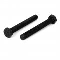 Uxcell M10x75mm Grade 8 Fully Thread External Hex Cap Screw Fastener Bolt Black 5pcs