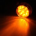 Ocpty 9led Side Marker Light 2pcs 2a Red Amber Round Trailer Lamp Stop Turn Tail Fit For Boats Truck Pickups 12v Waterproof