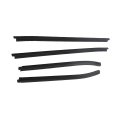 Black Door Window Weatherstrip Glass Seals Belt Trim 4 Piece Set For Toyota Hilux Cab 2005 To 2015 Abs Plastic Noise Reduction 