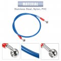 X Autohaux 95cm 37 4 Length 10mm Id Motorcycle Hydraulic Brake Line Oil Hose Pipe 28a 0a Stainless Steel Braided Cable For Atv