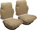 Ecotric Seat Bottom Cover Top Compatible With 1996-20 Toyota 4runner Oak Tan Driver Passenger Side 2 X 2