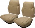 Ecotric Seat Bottom Cover Top Compatible With 1996-20 Toyota 4runner Oak Tan Driver Passenger Side 2 X 2