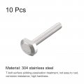 Uxcell T-slot Bolts 10pcs M6x40mm Slot Drop-in Stud Sliding 304 Stainless Steel Shape Screws For T Track