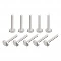 Uxcell T-slot Bolts 10pcs M6x40mm Slot Drop-in Stud Sliding 304 Stainless Steel Shape Screws For T Track
