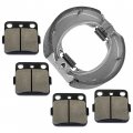 Caltric Front Brake Pads Rear Shoes Compatible With Honda Trx250ex Trx-250ex Sportrax 250 250ex 2001-2008 New