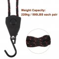Uxcell 3 8 10mm Adjustable Ratchet Rope Hanger With 9 8ft 3meter Tie Down Strap Ratcheting Pulley System Bungee Cord For