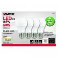 4pk Satco 9 5w 120v A19 Led E26 Medium Base 800 Lumens 3000k