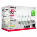 4pk Satco 9 5w 120v A19 Led E26 Medium Base 800 Lumens 3000k