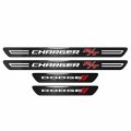 Ipick Image Compatible With Dodge Charger R T Black Real Carbon Fiber 4 Pcs Universal Car Door Sill Step Protector Kick Plates