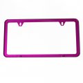 Uframe Slim Style 2 Screw Holes Stainless Steel License Plate Frame Holder Hot Pink