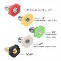 Uxcell Pressure Washer Spray Nozzle Tips 1 4 Multiple Degrees 2mm Orifice Diameter