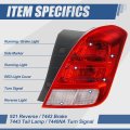 Auto Dynasty Gm2801272 Factory Style Rear Tail Lights Brake Lamps Assembly For Chevy Trax 2013-2022 Passenger Right Side Chrome