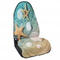 Yewattles Beach Seashell Waterproof Sweat Car Towel Seat Cover For Running Swimming Hiking Gym Stain Resistant Cushion