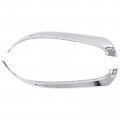 Set Of 2 Abs Chrome Exterior Side View Rearview Mirror Strip Protector Cover Trims Accessories 