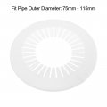Uxcell Pipe Cover Decoration 2pcs 75mm-115mm Pp Plastic Escutcheon Collar Water Drain Line White