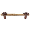 Vicenza Designs K1141 Palmaria Bamboo Leaf Pull 4-inch Antique Copper 