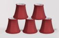 Urbanest Set Of 5 Chandelier Mini Lamp Shade 5-inch Bell Clip On Burgundy 