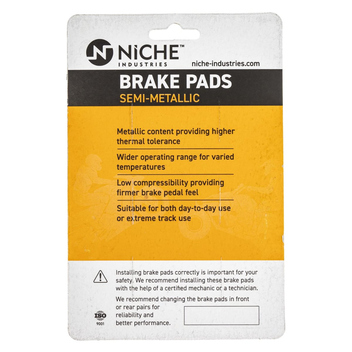 Niche Front Brake Rotor Pad Semi Metallic Kit For Kawasaki Bayou 300 43082-1063 43082-1163 43082-1096 41080-1171 Atv