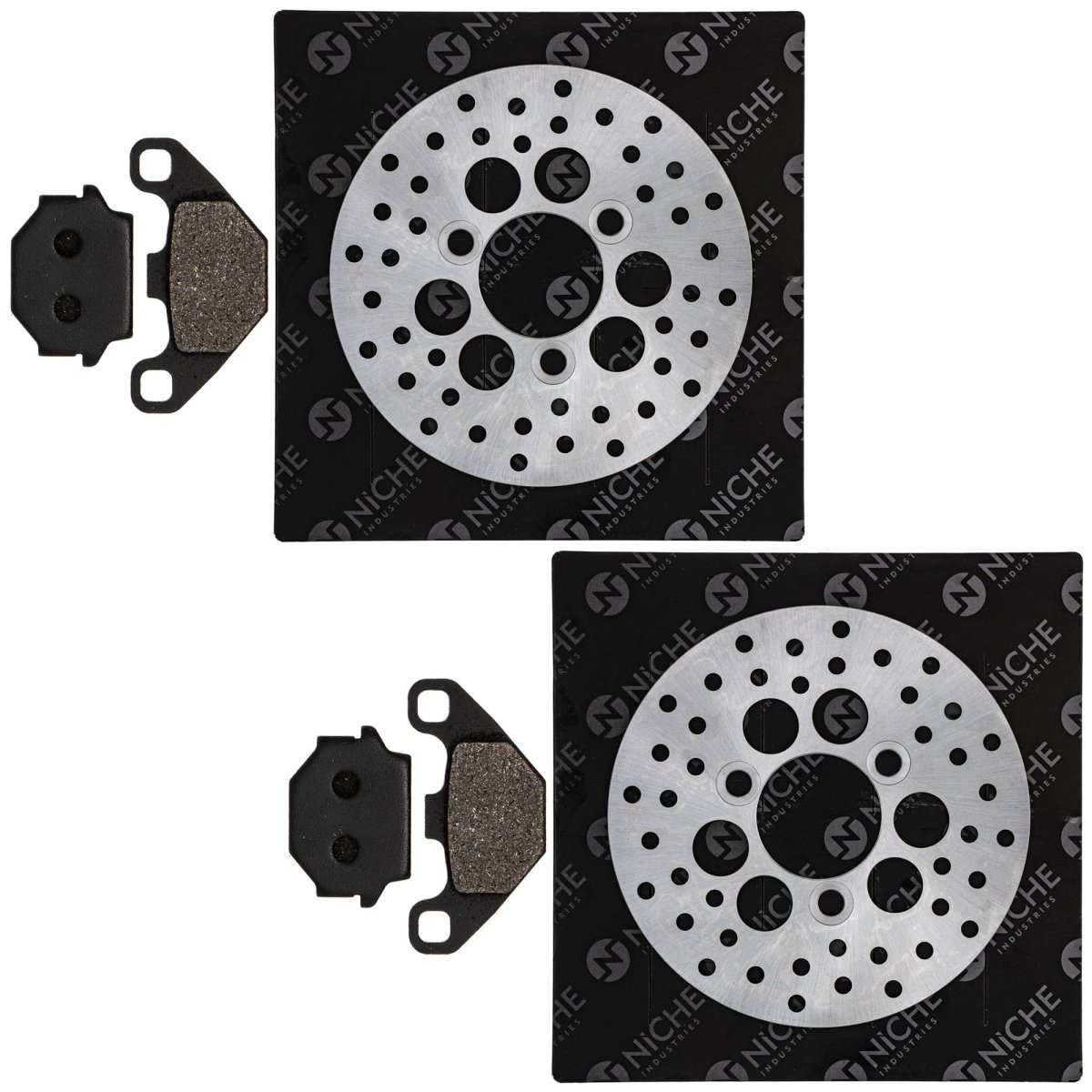 Niche Front Brake Rotor Pad Semi Metallic Kit For Kawasaki Bayou 300 43082-1063 43082-1163 43082-1096 41080-1171 Atv